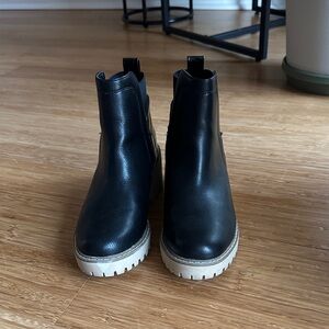 DV by Dolce Vita Black Ankle Boots with Light Accents